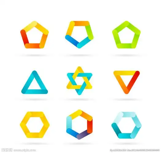 彩色图案标志矢量图图片