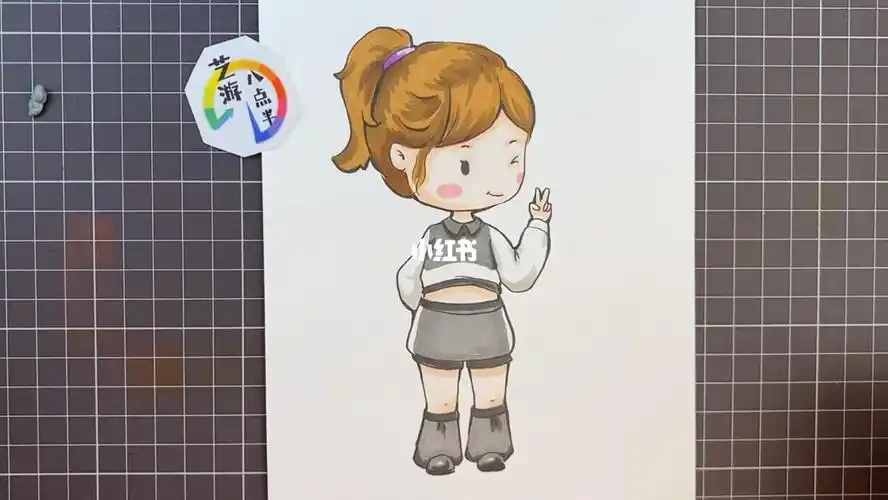 马克笔手绘  #高马尾  #我的绘画成长史  #画画  #q版人物  #人