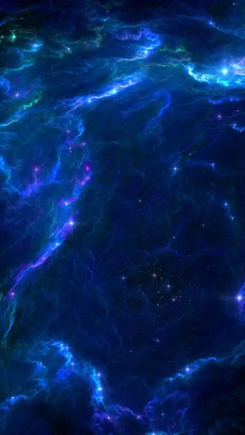 蓝色的梦幻星空背景