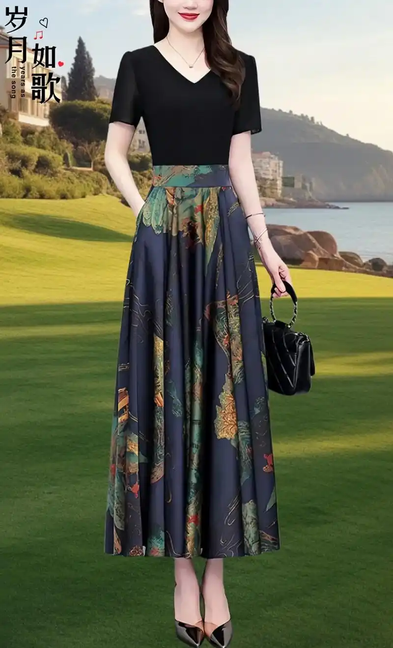 有口袋高档真丝连衣裙来了～姐妹们