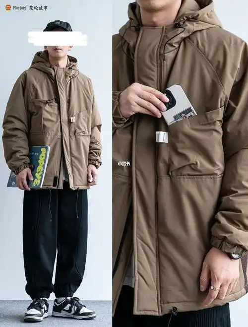 日系175男生小众设计感棉衣07