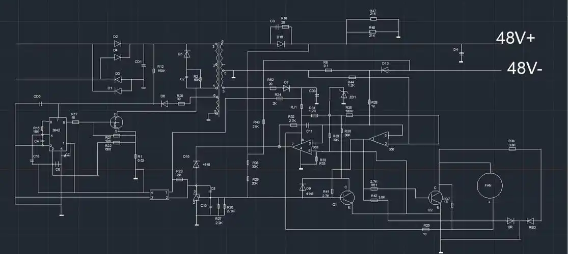 48v电动车充电器电路图