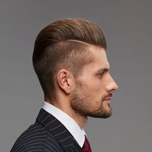 复古绅士发油硬悍背头