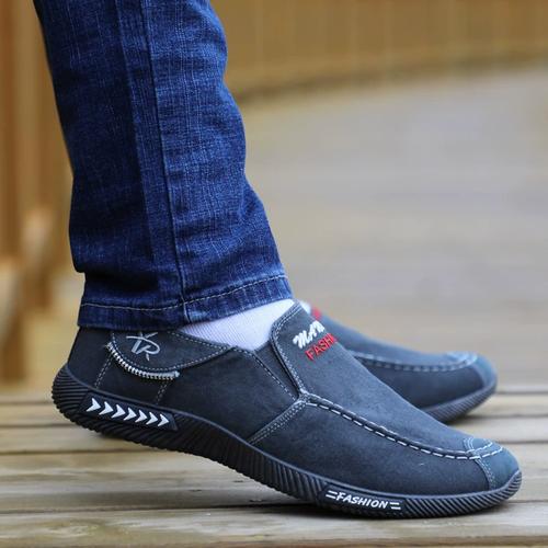 透气防臭帆布鞋老北京布鞋男中年爸爸鞋夏季懒人一脚蹬百搭休闲鞋