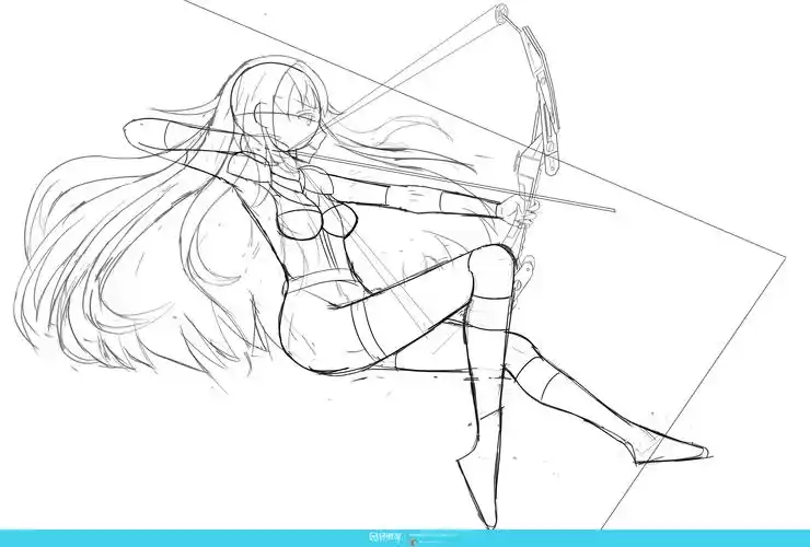 构图练习之草稿绘制—动漫人物构图基础的练习