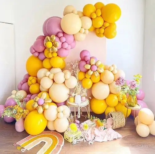 明艳可爱的气球布置