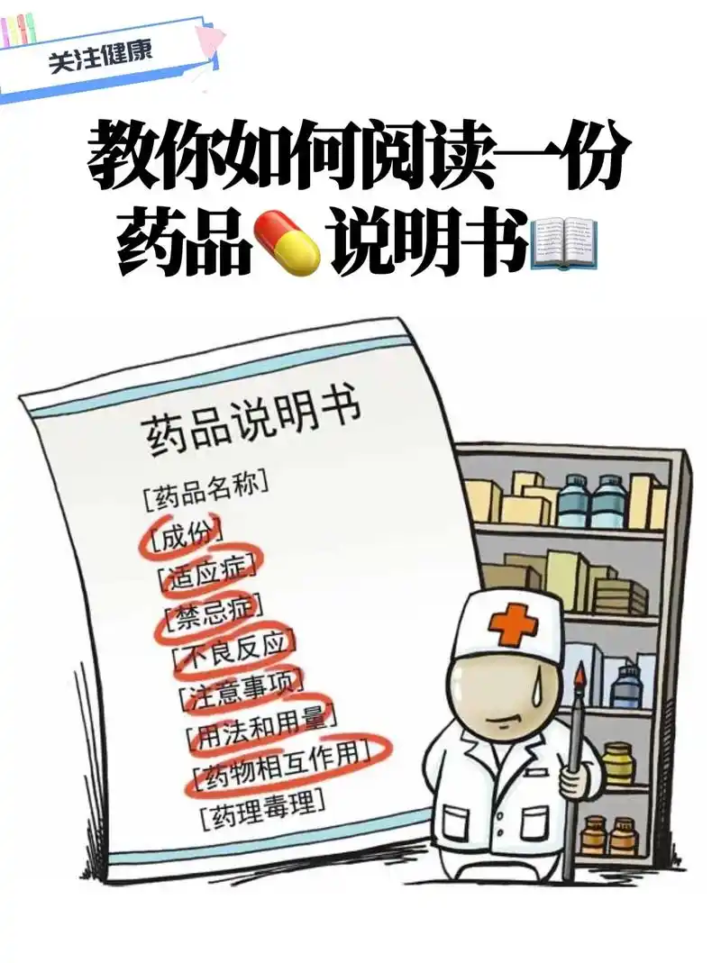教你如何阅读药品92说明书98.