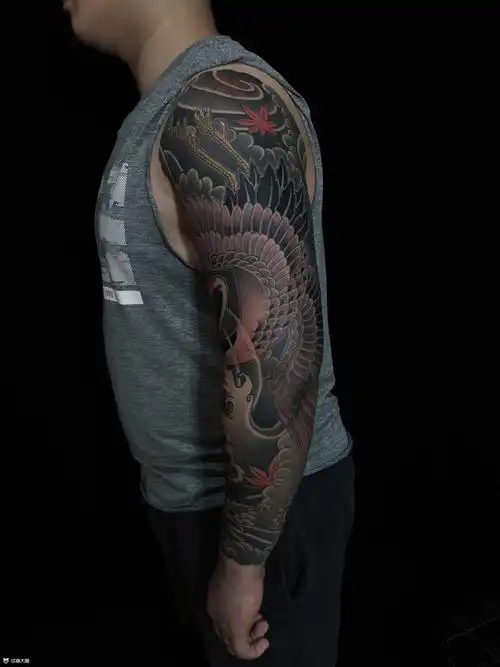 仙鹤花臂,_仙鹤手臂纹身图案大全 - 纹身大咖