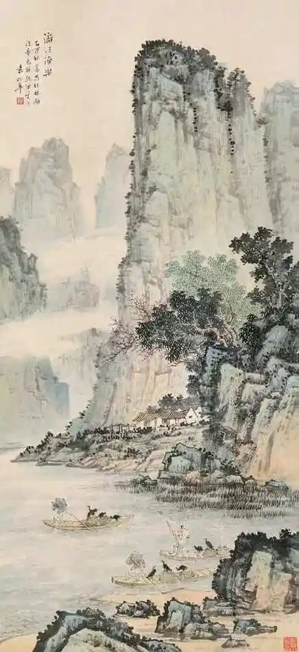 袁松年的山水洋为中用力求国画的合理化