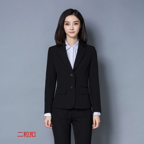 2019时尚女士西装职业套装长袖秋冬学生面试工作服西服二件套正装