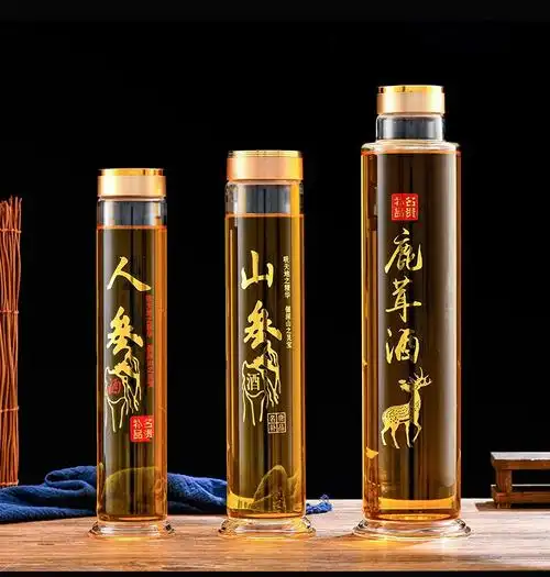 密封罐玻璃泡酒泡酒玻璃瓶高硼硅一斤2斤5斤装泡酒瓶密封空瓶专用药酒