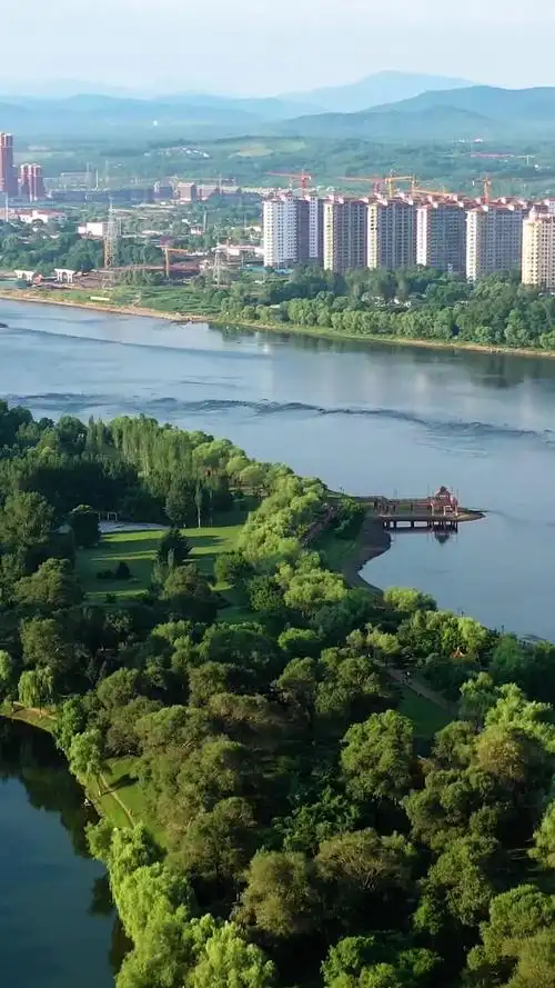 航拍#吉林市江滨公园