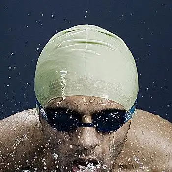 特写,一个,男人,游泳