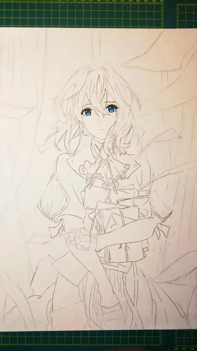 动漫手绘#临摹#薇尔莉特 我还有库存我还能水 - 抖音