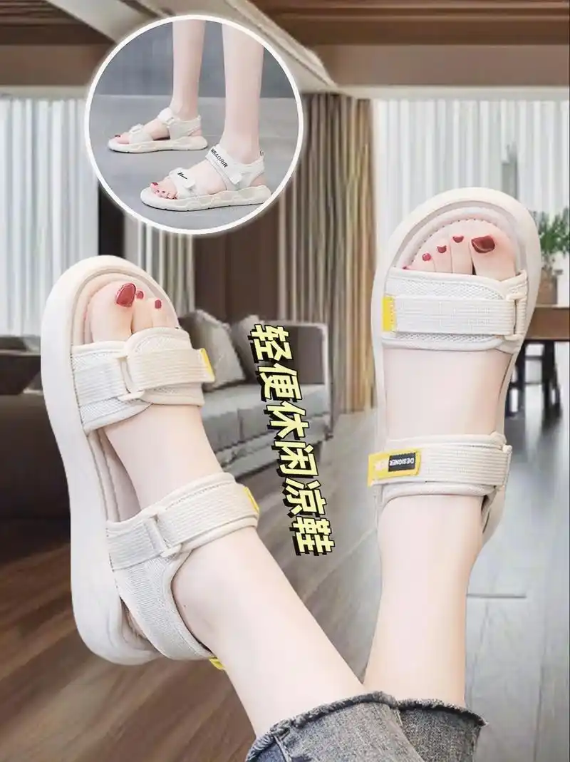 夏季新款学生凉鞋女平底沙滩鞋