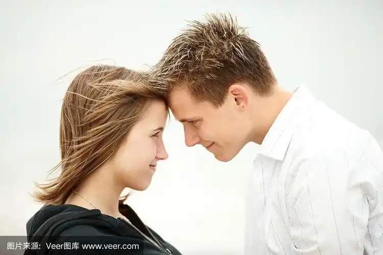 青年人,海滩,深的,两个人,面对面