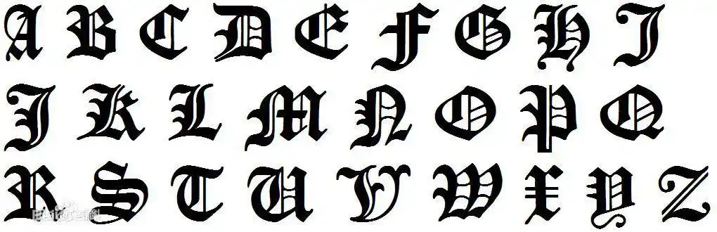 哥特式文字字母表