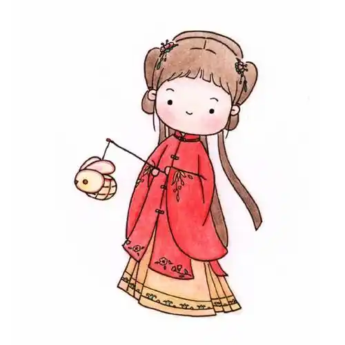 画画的橙子676767汉服女孩子简笔画怎么画简笔画汉服女孩子画法