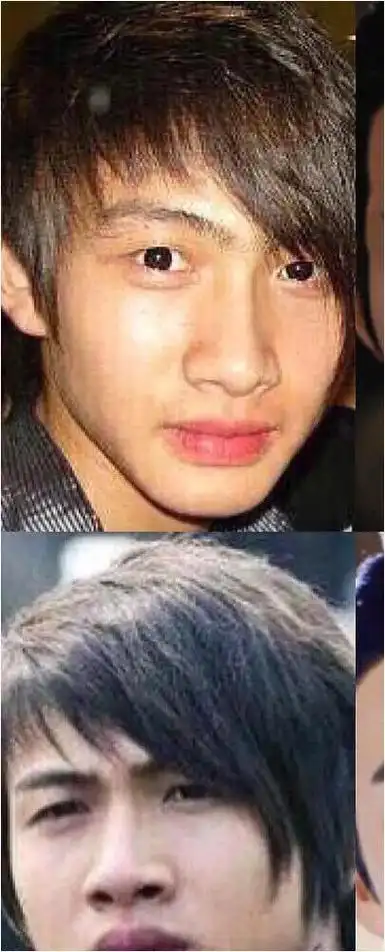 他有特色的嘴巴一眼就能认出,虽然单眼皮,但并不影响他的独特魅力.