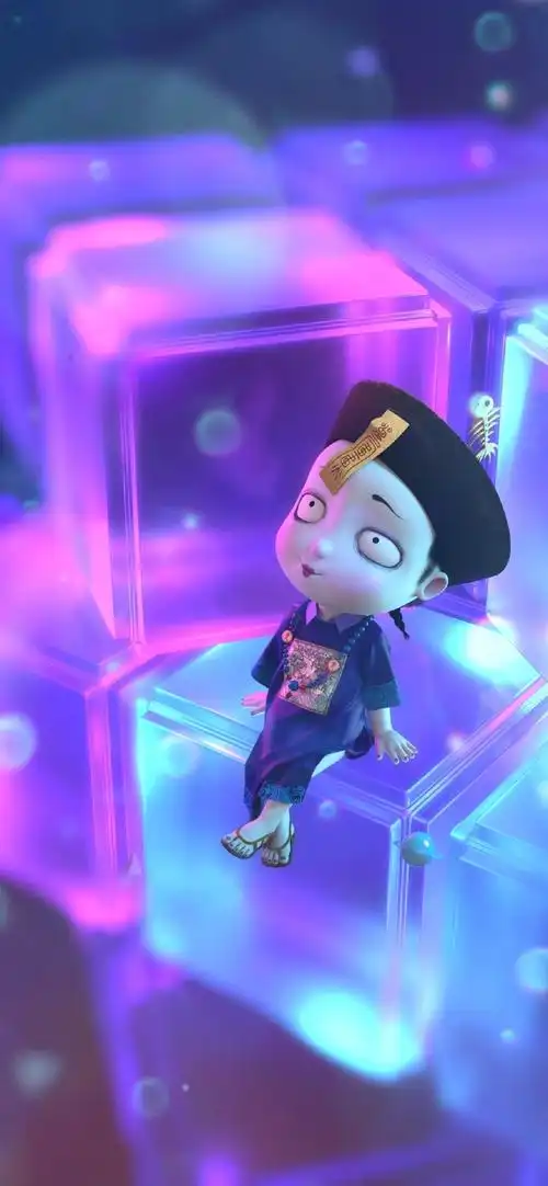 僵小鱼可爱形象插画高清手机壁纸