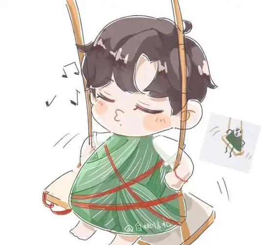 充满童趣肖战手绘的9个小粽子被粉丝重新优化了