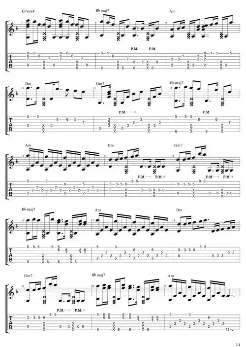 李森茂-无心快语指弹吉他谱2