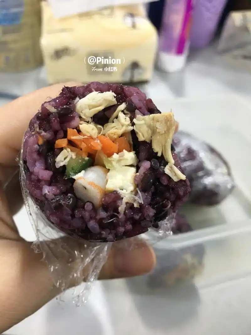 紫米饭团-简易便当-不粘手饭团做法