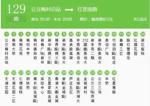 无锡129路公交车路线