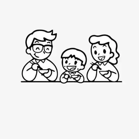 简笔画幸福图画