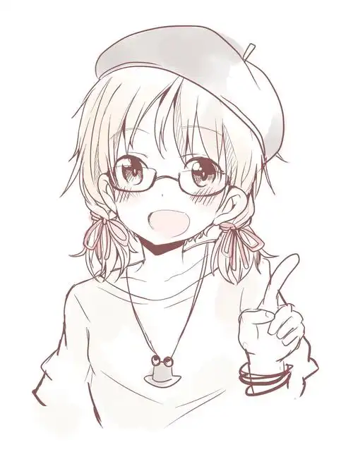 求动漫少女图,要清晰要大,线条较简单,用来手画的那种