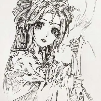 手绘古风女头像,超级好看_卡通动漫头像_我要个性网