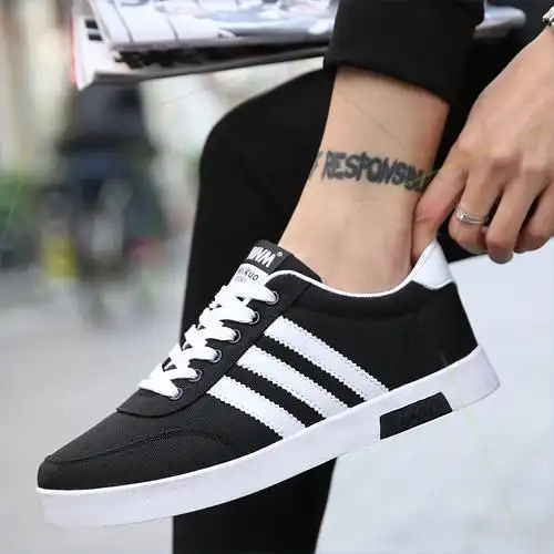 2020夏季韩版潮流男鞋新款板鞋子百搭休闲帆布鞋男士透气布鞋潮鞋