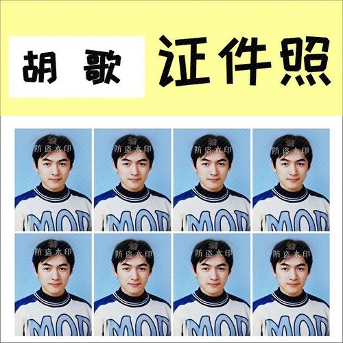 胡歌  6寸证件照演唱会应援周边定制定做生日礼物抖音同款