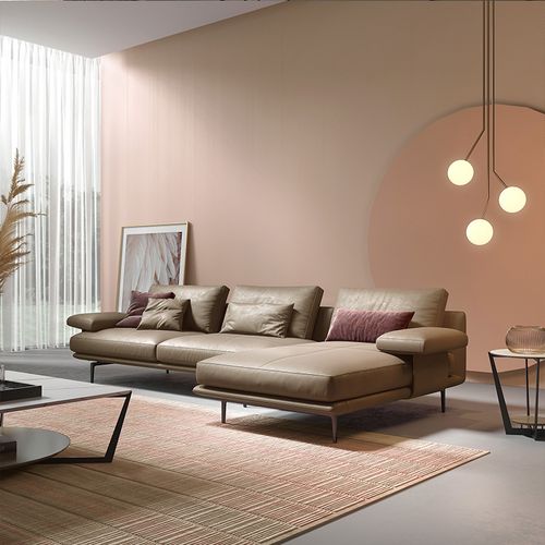 纳威2021新款北欧轻奢真皮沙发小户型客厅创意ins风家具组合套装