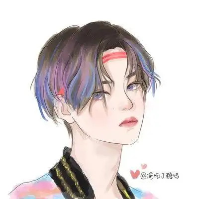 黄明昊简笔画可爱