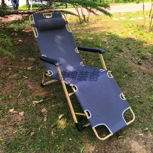 兵耀djt060灰色躺椅床铁管178cm折叠躺椅休闲椅