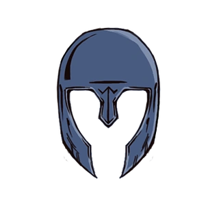 蓝色正面骑士头盔 png 图片 素材