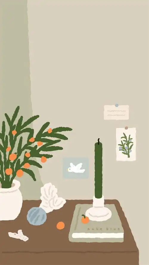 小清新森系治愈插画高清手机壁纸