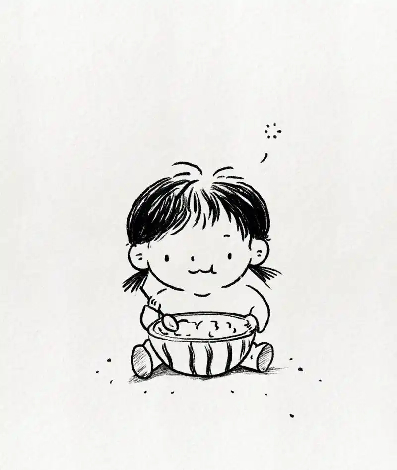 简笔画教程:夏天了 一定要找个一起挑西瓜的 今日可爱教程91 	 简笔