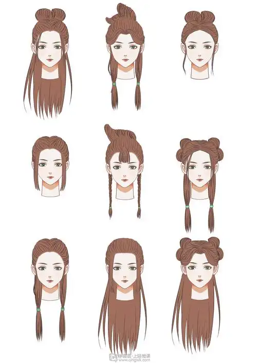 《古风女性的发型设计》by 殊啬