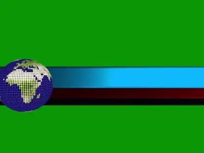 精品视频素材 #绿幕素材  矩形条旋转地球素材 #字幕