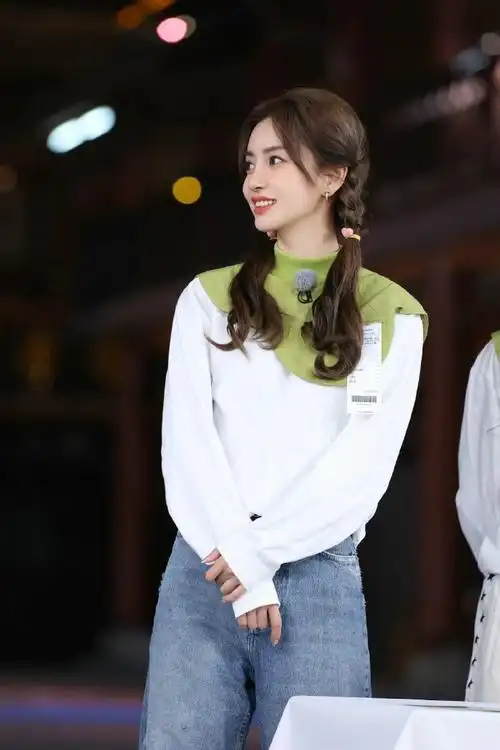 杨颖奔跑吧双马尾剧照##奔跑吧