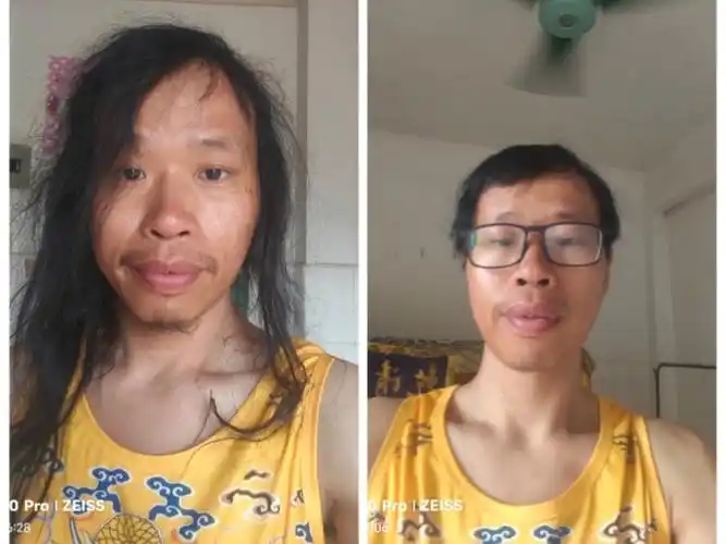 亲手将留了三年的头发剪了,技术不到家,剪得丑出天际,丑爆了