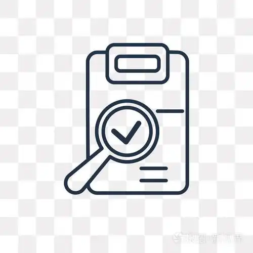 检查矢量轮廓图标隔离在透明背景下, 高质量的线性检查透明度概念可以