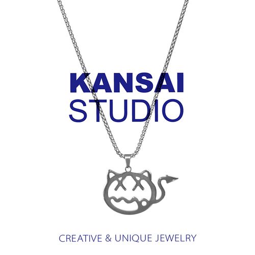 kansai卫衣配饰小恶魔合金项链小鬼王琳凯同款土酷蹦迪嘻哈吊坠潮