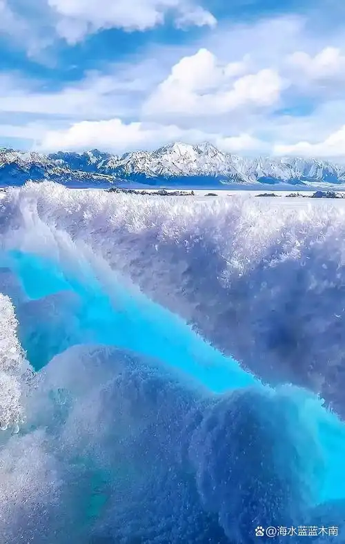 沁人心脾的蓝·冰川 || 雪山蓝色背景图 #背景图# #新手帮扶计划##我