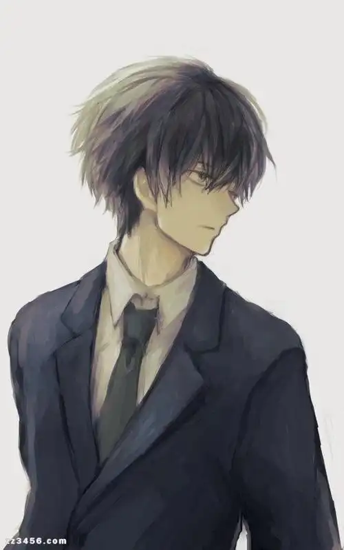 求二次元黑发红眸的妖孽型美少男的图片,最好不要漫画或者动漫里出现