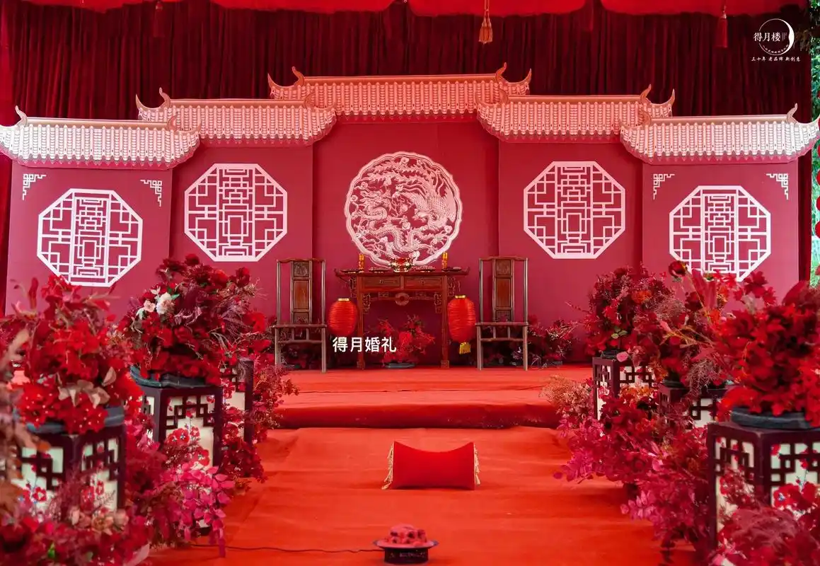 很有仪式感?#农村婚礼布置 #新 - 抖音