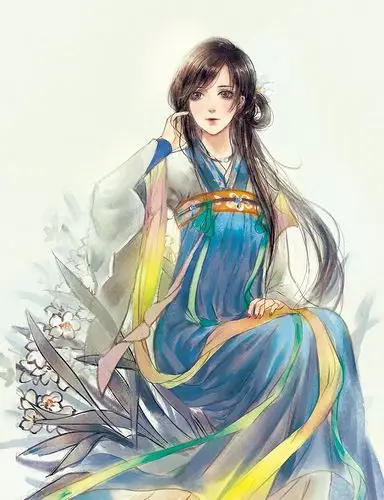 手绘古风插画四季美人图若无闲事挂心头便是人间好时节