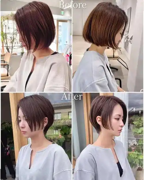 换对精灵系短发有多美看完这8组对比就知道小脸又减龄